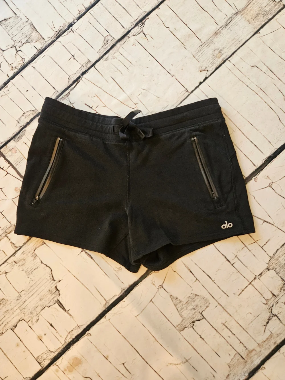 Alo Yoga Black Double Take Sweat Shorts Medium